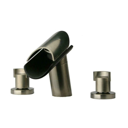 LaToscana Morgana Roman Tub Lavatory Faucet with Wenge Spout in Brushed Nickel (73PW102LZ) - Model Bath