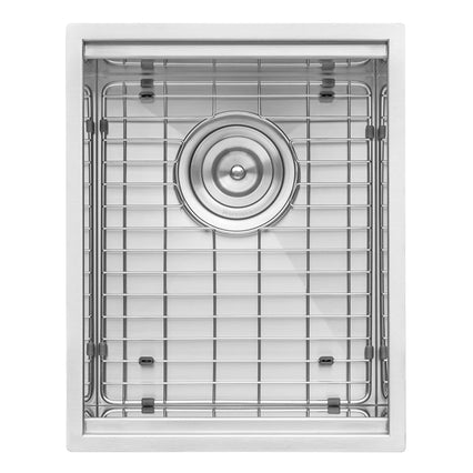 Ruvati 15" Workstation Bar Prep Sink Ledge Undermount 16 Gauge Stainless Steel Single Bowl - RVH8304 - Model Bath