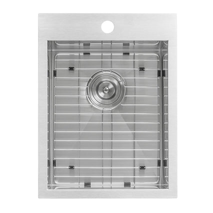 Ruvati 15" x 20" Drop-in Topmount Bar Prep Sink 16 Gauge Stainless Steel Single Bowl - RVH8110 - Model Bath