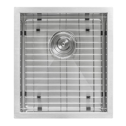 Ruvati 16" Undermount 16 Gauge Zero Radius Bar Prep Sink Stainless Steel Single Bowl - RVH7111 - Model Bath