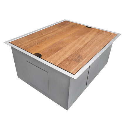 Ruvati 21" Workstation Bar Prep Sink Undermount 16 Gauge Ledge Stainless Steel Single Bowl - RVH8307 - Model Bath