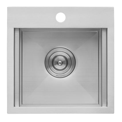 Ruvati Outdoor BBQ Workstation Sink 15" x 15" Topmount Marine Grade T316 Stainless Steel RV Boat Tiny Home - RVQ5215 - Model Bath