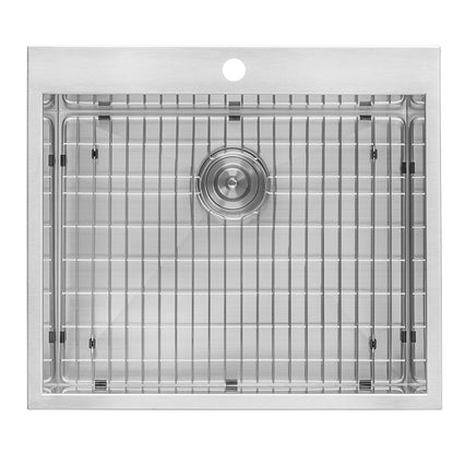 Ruvati Topmount Laundry 22" x 22" x 12" Deep Utility Sink 16 Gauge Stainless Steel - RVU6022 - Model Bath