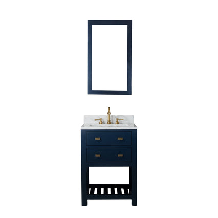 Water Creation 24" Monarch Blue Single Sink Bathroom Vanity with Mirror From The Madalyn Collection MA24B-0600MB - Model Bath