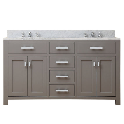 Water Creation 60" Cashmere Grey Double Sink Bathroom Vanity From The Madison Collection MADISON60G - Model Bath