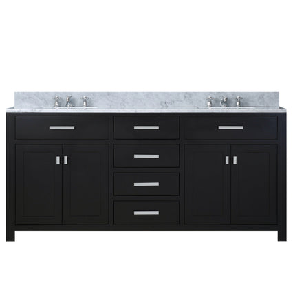 Water Creation 72" Espresso Double Sink Bathroom Vanity with Faucet From The Madison Collection MADISON72EF - Model Bath