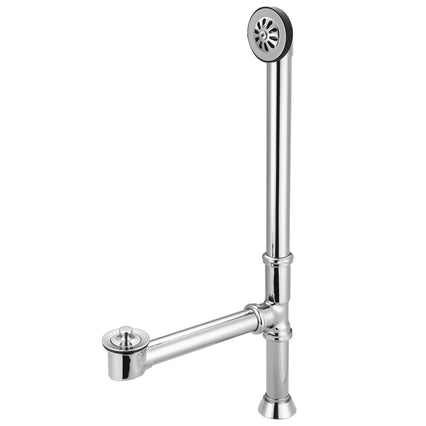 Water Creation Lift and Turn Exposed Finish Tub Drain For Claw Foot or Other Elegant Tubs in Chrome WO-0001-01 - Model Bath