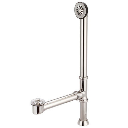 Water Creation Lift and Turn Exposed Finish Tub Drain For Claw Foot or Other Elegant Tubs in Polished Nickel (PVD) WO-0001-05 - Model Bath