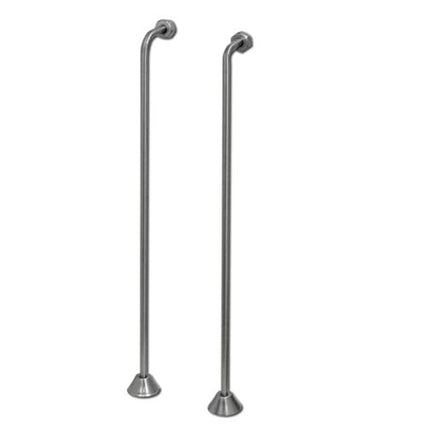 Water Creation Single Offset Supply For Claw Foot Or Elegant Tubs in Brushed Nickel Finish SL-0002-02 - Model Bath
