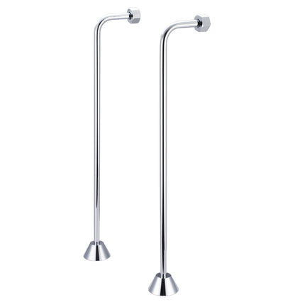 Water Creation Single Offset Supply For Claw Foot Or Elegant Tubs in Chrome Finish SL-0002-01 - Model Bath