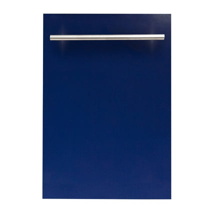 ZLINE 18" Top Control Dishwasher in Blue Gloss with Stainless Steel Tub and Modern Style Handle DW-BG-H-18 - Model Bath