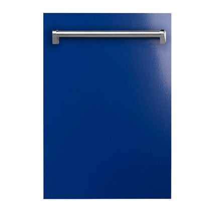 ZLINE 18" Top Control Dishwasher in Blue Gloss with Stainless Steel Tub and Traditional Style Handle DW-BG-18 - Model Bath