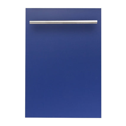 ZLINE 18" Top Control Dishwasher in Blue Matte with Stainless Steel Tub and Modern Style Handle DW-BM-H-18 - Model Bath