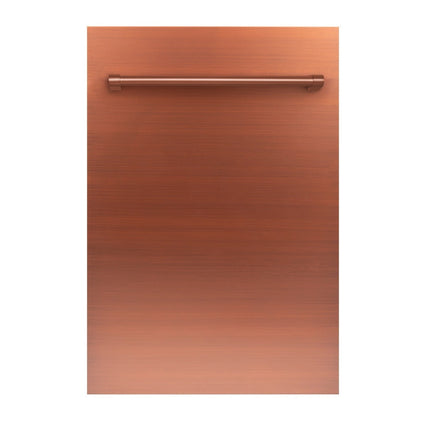 ZLINE 18" Top Control Dishwasher in Copper with Stainless Steel Tub and Traditional Style Handle DW-C-H-18 - Model Bath