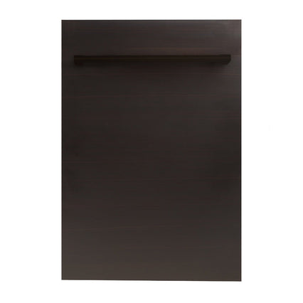 ZLINE 18" Top Control Dishwasher in Oil-Rubbed Bronze with Stainless Steel Tub and Traditional Style Handle DW-ORB-H-18 - Model Bath