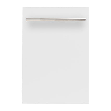 ZLINE 18" Top Control Dishwasher in White Matte with Stainless Steel Tub and Modern Style Handle DW-WM-H-18 - Model Bath