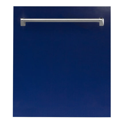 ZLINE 24" Top Control Dishwasher in Blue Gloss with Stainless Steel Tub and Traditional Style Handle DW-BG-24 - Model Bath