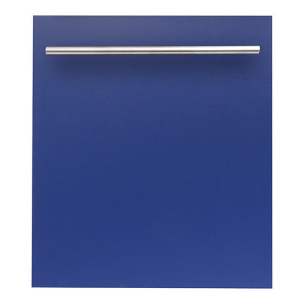 ZLINE 24" Top Control Dishwasher in Blue Matte with Stainless Steel Tub and Modern Style Handle DW-BM-H-24 - Model Bath