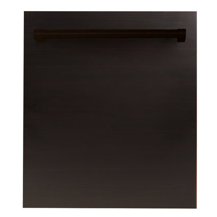 ZLINE 24" Top Control Dishwasher in Oil-Rubbed Bronze with Stainless Steel Tub and Traditional Style Handle DW-ORB-H-24 - Model Bath