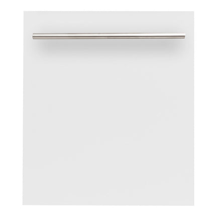 ZLINE 24" Top Control Dishwasher in White Matte with Stainless Steel Tub and Modern Style Handle DW-WM-H-24 - Model Bath
