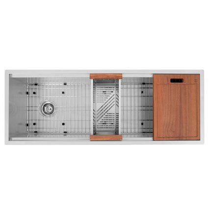 ZLINE Garmisch 45" Undermount Single Bowl Sink in Stainless Steel with Accessories (SLS-45) - Model Bath