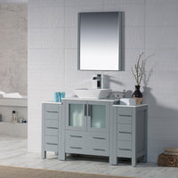 Sydney 54 Inch (Vanity Only) Metal Grey with side cabinet