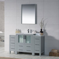 Sydney 54 Inch (Vanity Only) Metal Grey with side cabinet