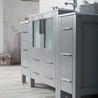 Sydney 54 Inch (Vanity Only) Metal Grey with side cabinet