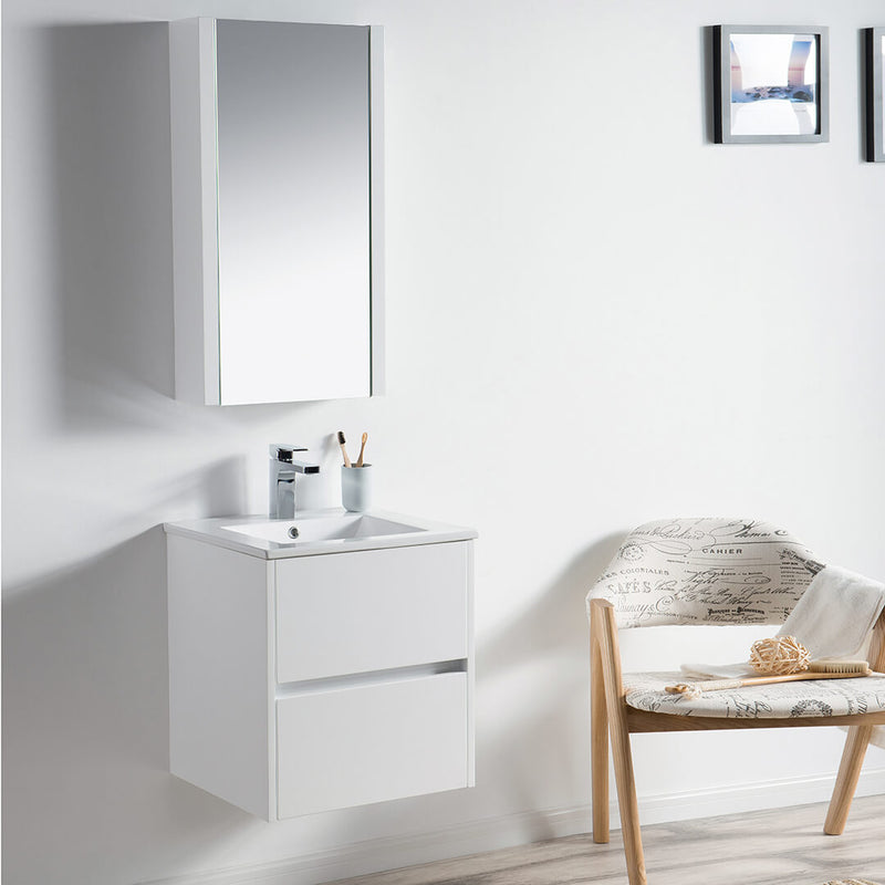 Valencia 20 Inch Vanity (Vanity Only) Glossy White