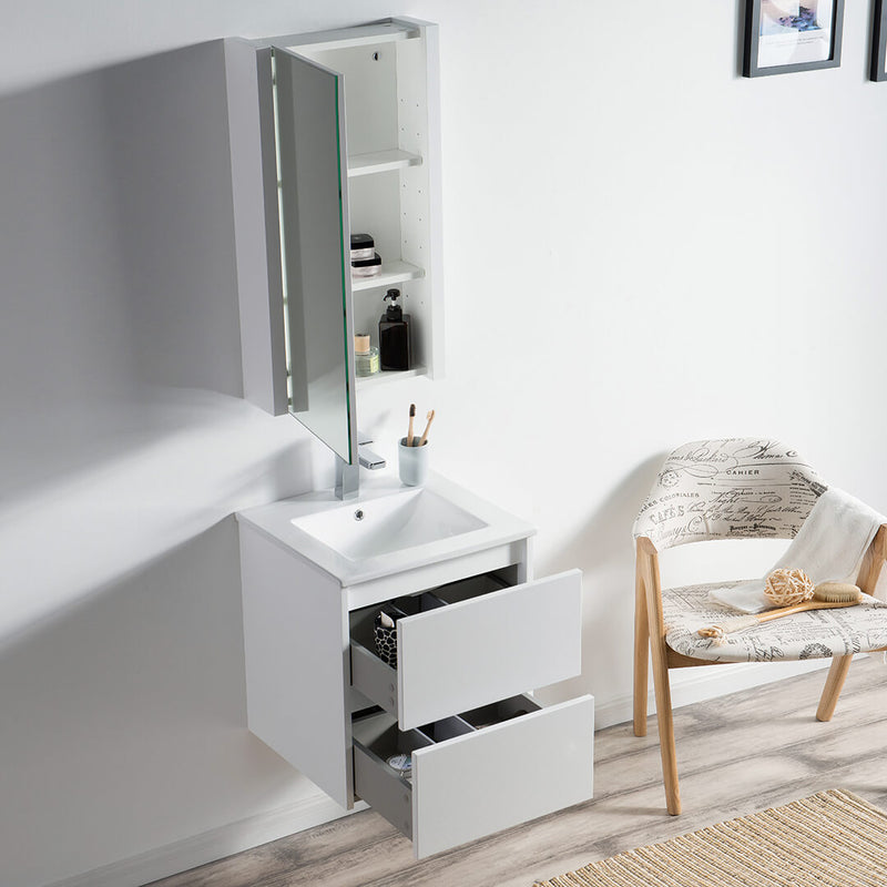 Valencia 20 Inch Vanity (Vanity Only) Glossy White
