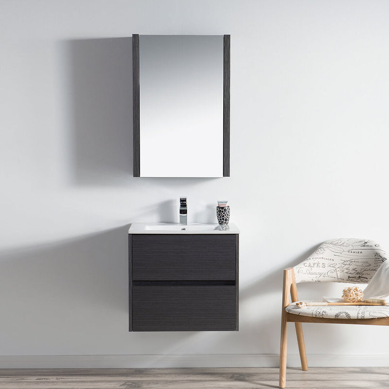 Valencia 24 Inch Vanity (Vanity Only) Silver Grey