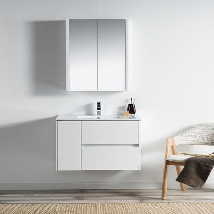 Valencia 36 Inch Vanity (Vanity Only) Glossy White