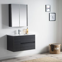 Valencia 36 Inch Vanity (Vanity Only) Silver Grey