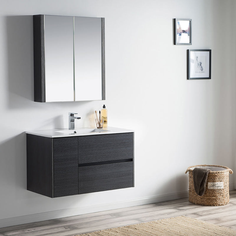Valencia 36 Inch Vanity (Vanity Only) Silver Grey