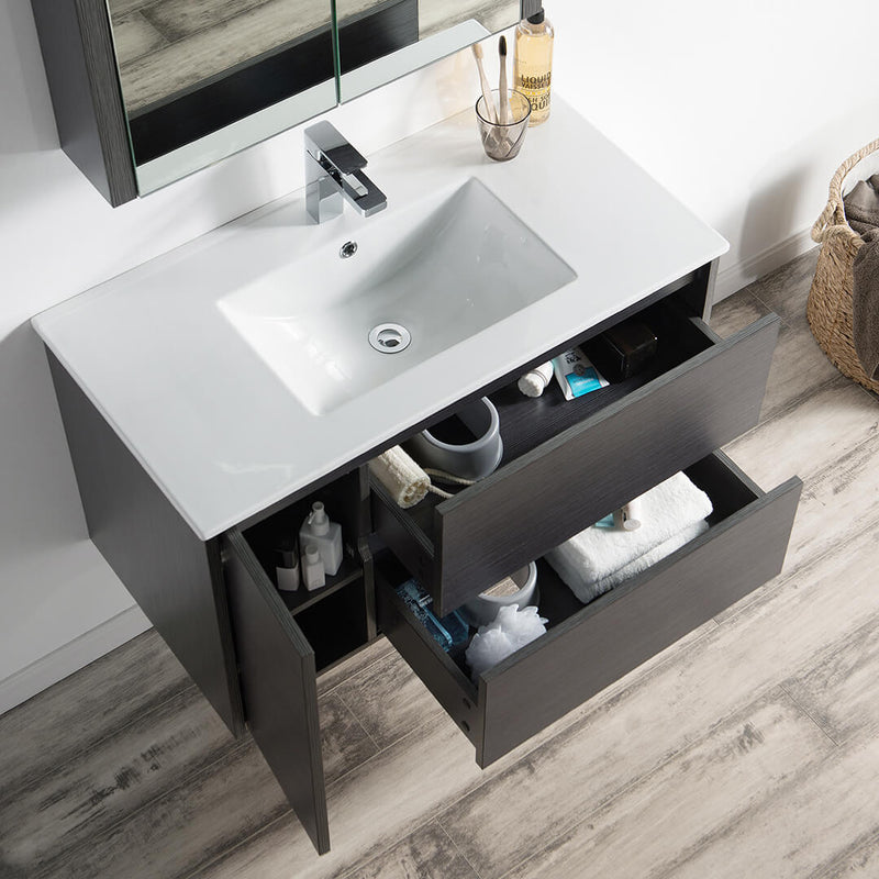 Valencia 36 Inch Vanity (Vanity Only) Silver Grey
