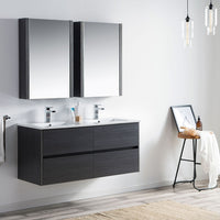 Valencia 48 Inch Double Vanity (Vanity Only) Silver Grey
