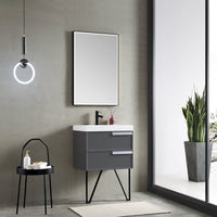 Sofia 24 Inch Vanity (Vanity Only) Matte Grey