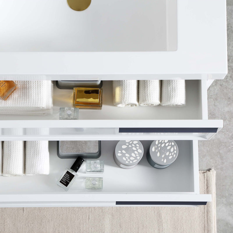 Sofia 30 Inch Vanity (Vanity Only) Matte White