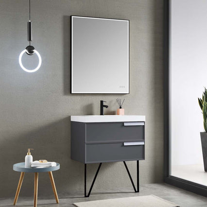 Sofia 30 Inch Vanity (Vanity Only) Matte Grey