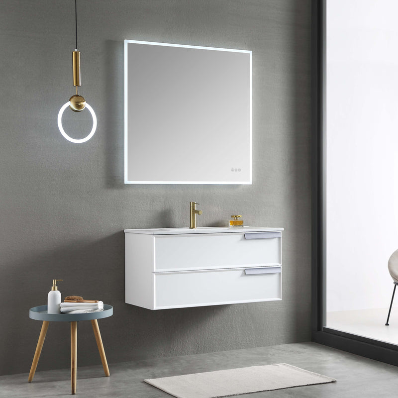 Sofia 36 Inch Vanity (Vanity Only) Matte White