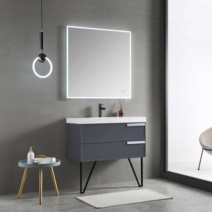 Sofia 36 Inch Vanity (Vanity Only ) Matte Grey