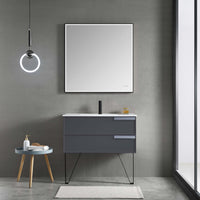 Sofia 36 Inch Vanity (Vanity Only ) Matte Grey