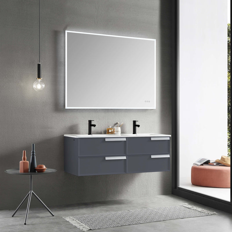 Sofia 48 Inch Vanity (Vanity Only) Matte Grey