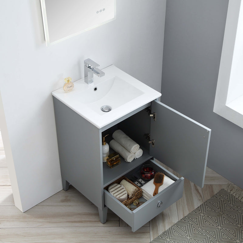 Lyon 20 Inch Vanity (Vanity Only) Matte Grey