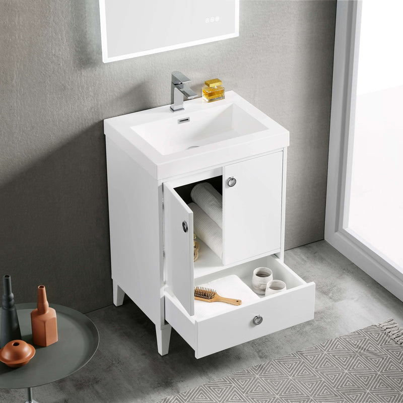 Lyon 24 Inch Vanity (Vanity Only) Matte White