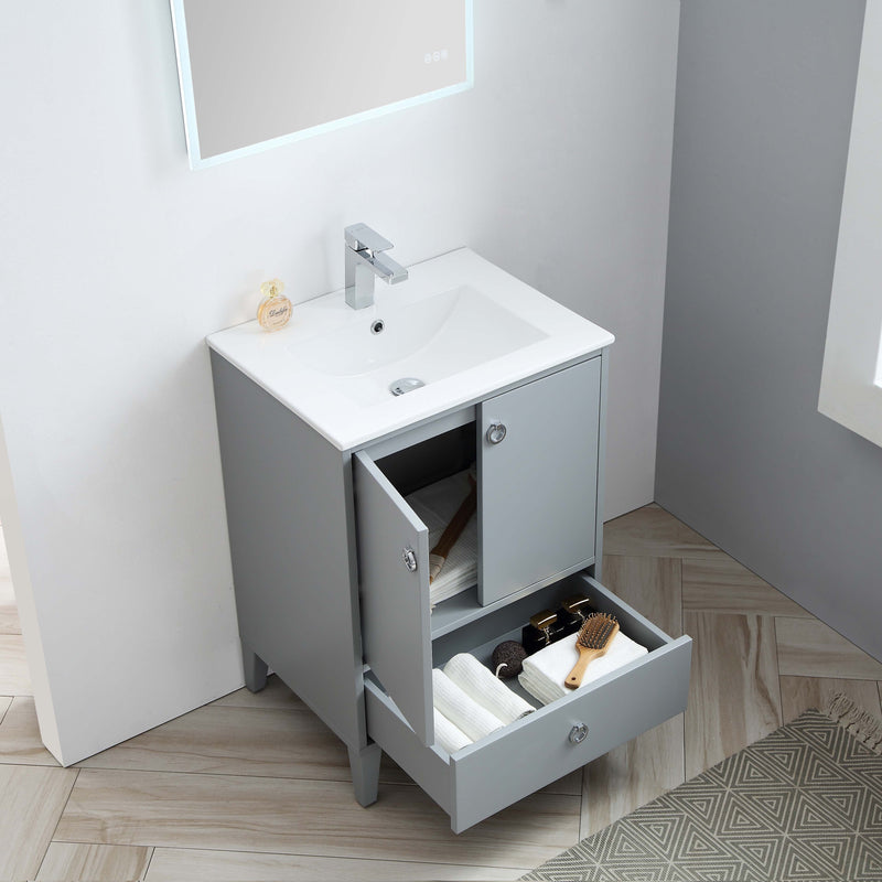 Lyon 24 Inch Vanity (Vanity Only) Matte Grey