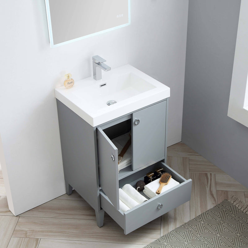 Lyon 24 Inch Vanity (Vanity Only) Matte Grey