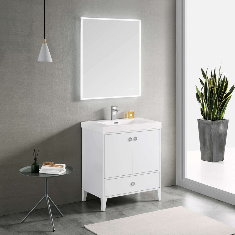 Lyon 30 Inch Vanity (Vanity Only) Matte White