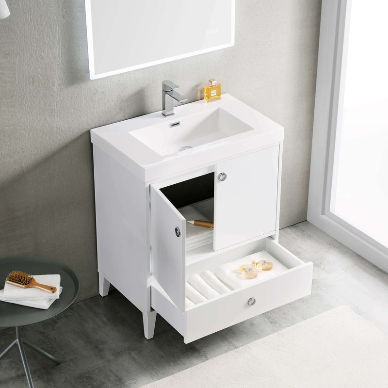 Lyon 30 Inch Vanity (Vanity Only) Matte White