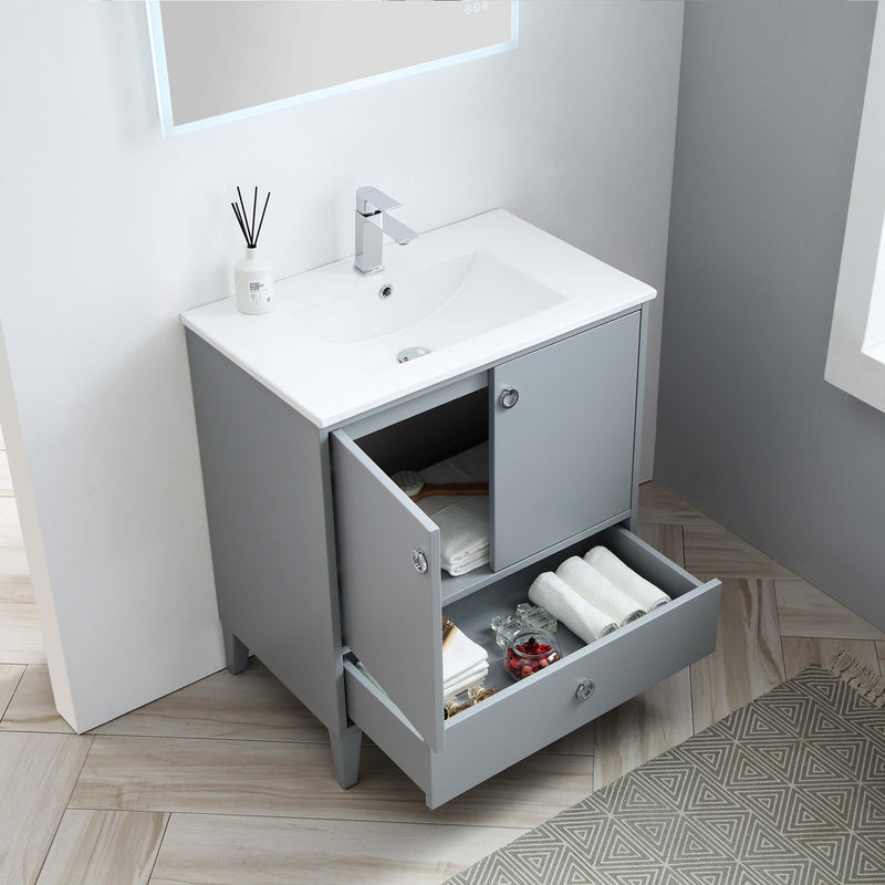 Lyon 30 Inch Vanity (Vanity Only) Matte Grey